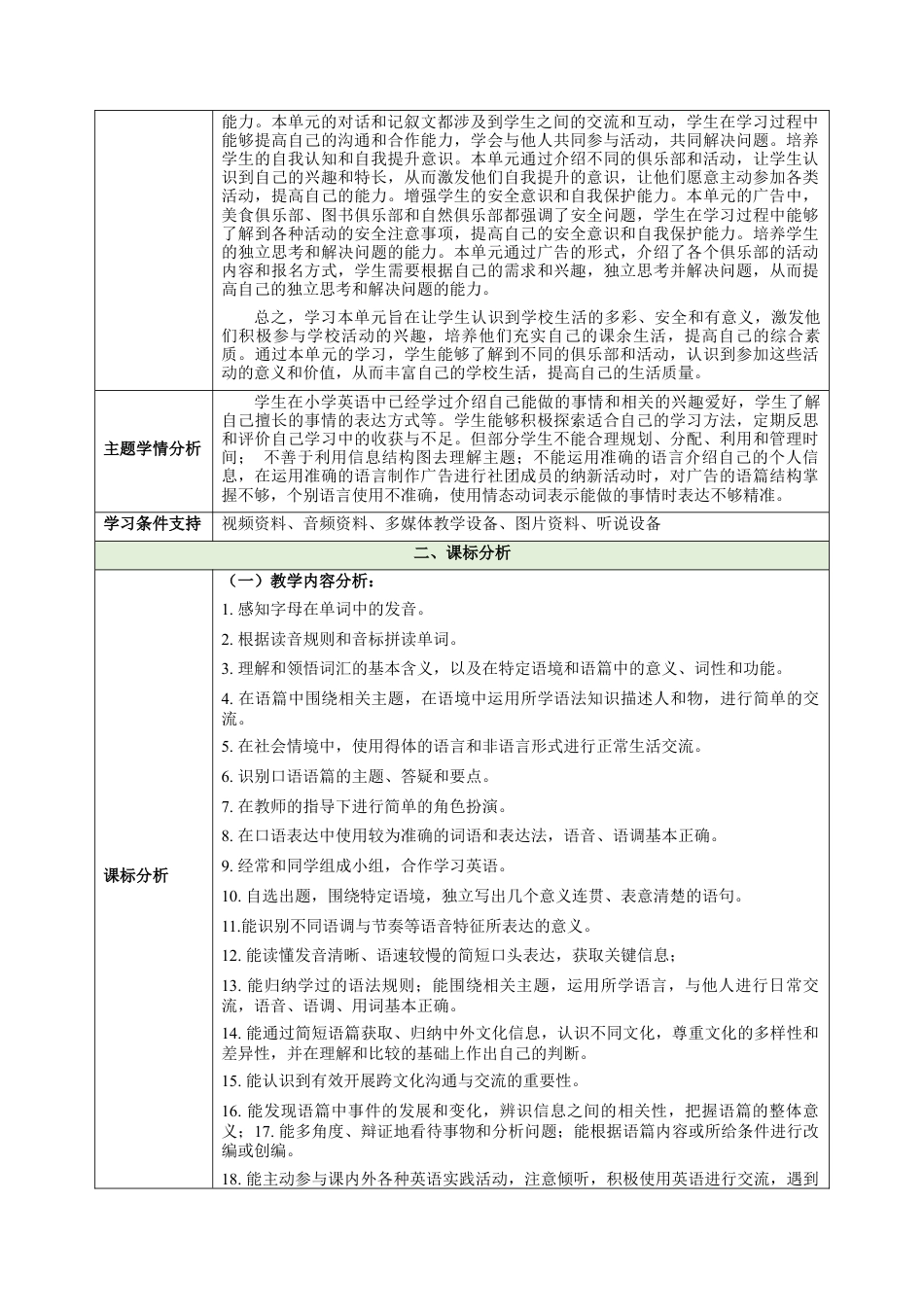 Unit5 Fun Clubs大单元教学设计大单元教学 - 七年级英语上册同步备课系列人教版.docx_第2页