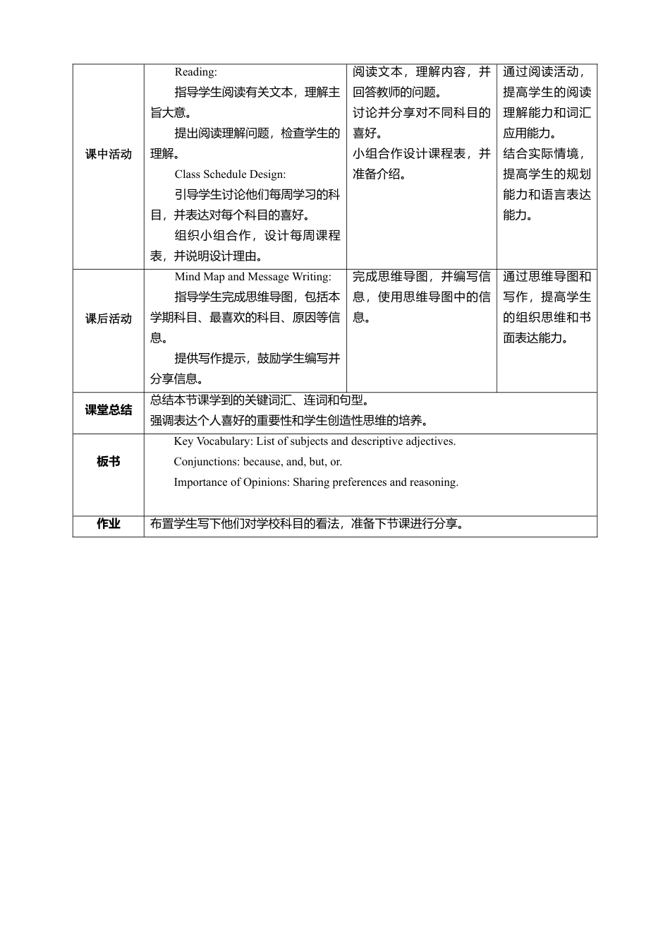 人教版（2025）七上Unit4 Section B What can you learn from different subjects？教学设计.docx_第2页