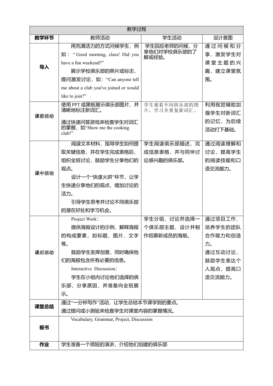 人教版（2025）七上Unit5 Section B What can you learn in a school club？教学设计.docx_第2页