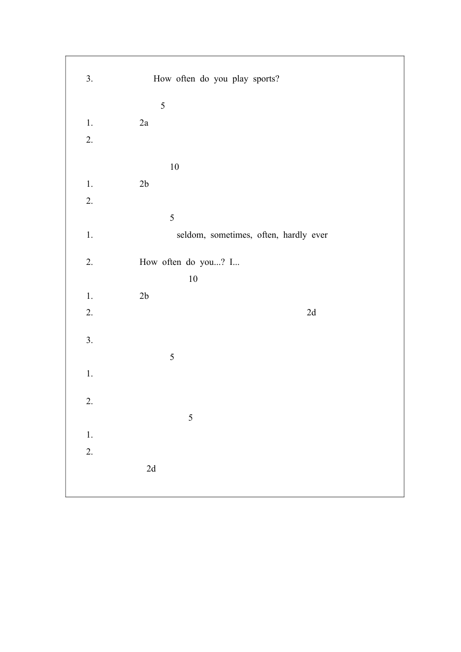 Unit 3 Keep fit  Section A 2a-2e教案（人教版七下）.docx_第2页