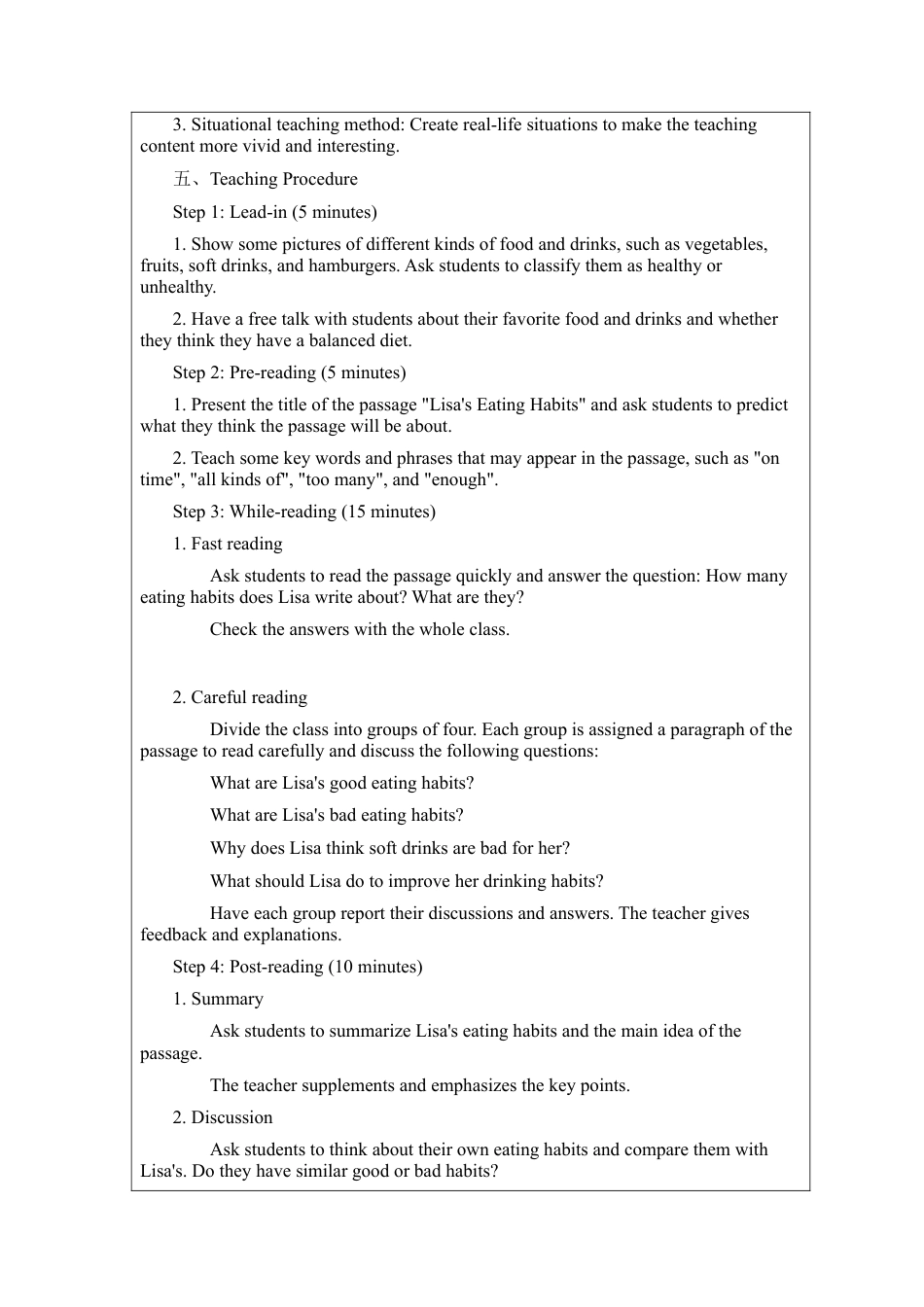 Unit 4 Eat well Section B 2a-2b 教案   (1)（人教版七下）.docx_第2页