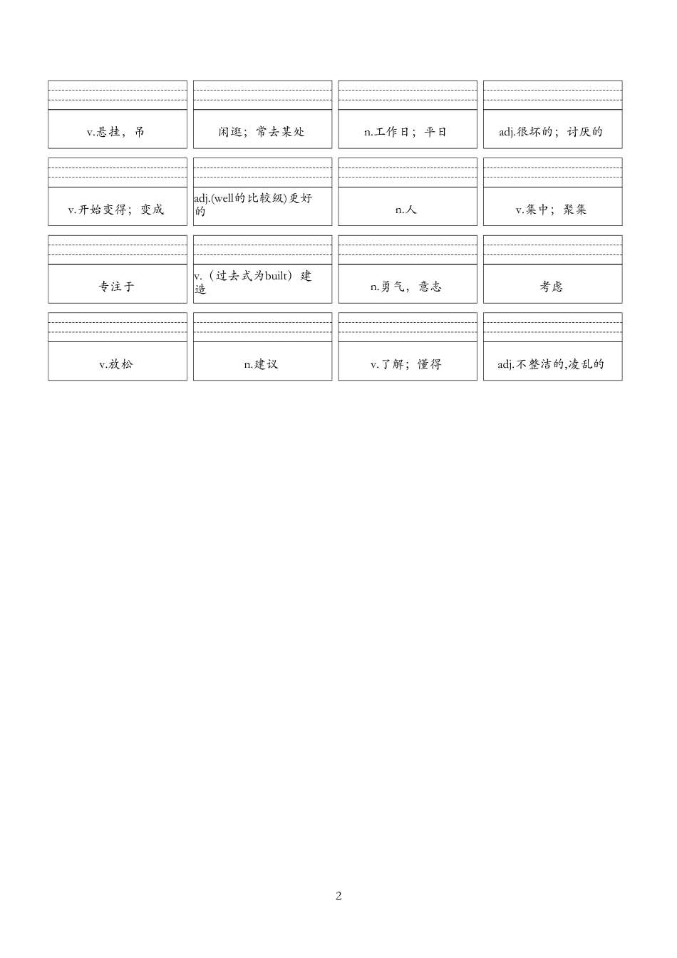 unit2汉译英-框框（人教版七下）.pdf_第2页