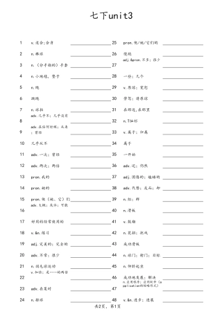 unit3汉译英-横线（人教版七下）.pdf