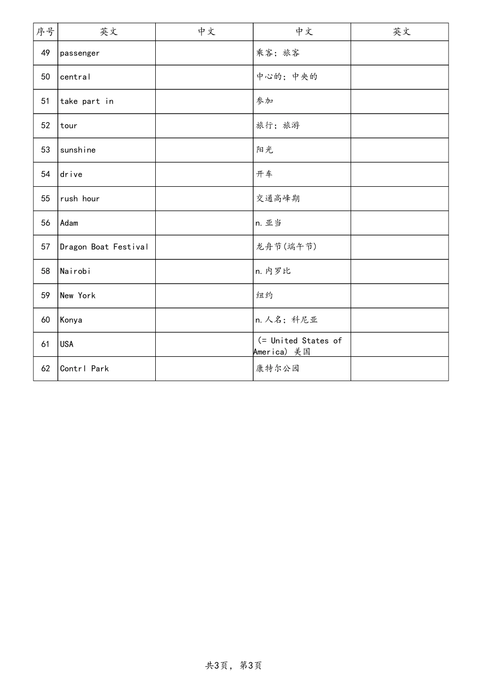 unit5中英互译（人教版七下）.pdf_第3页