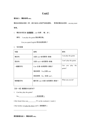 人教版2025七年级下册unit2语法归纳+练习.pdf