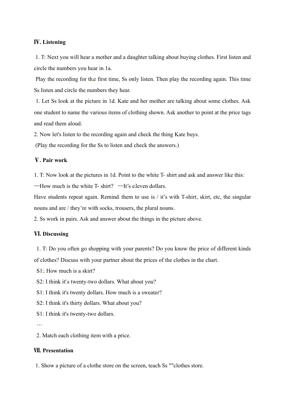 人教七年级上教案：Unit 7 How much are these socks Section B 1.docx_第3页