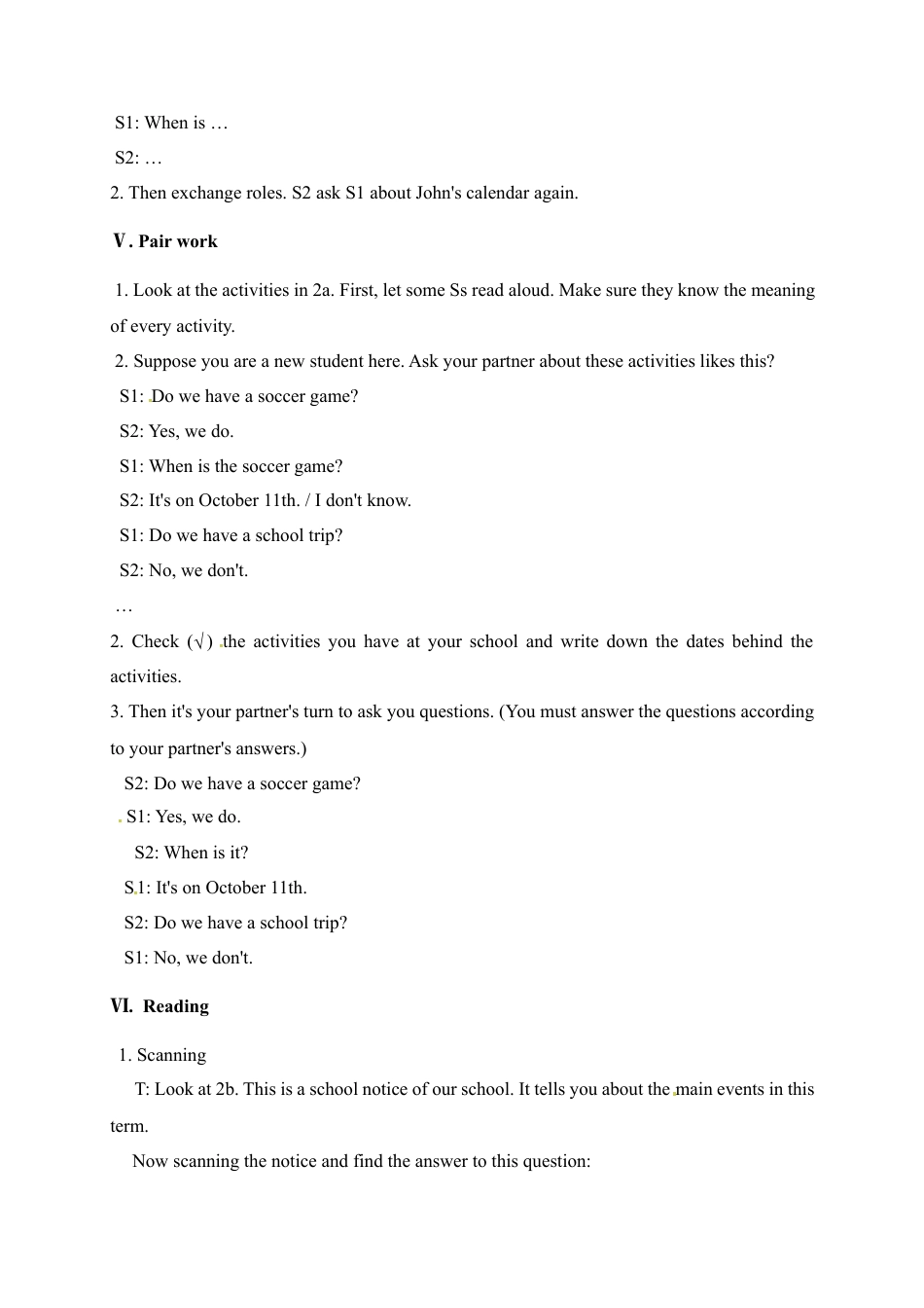 人教七年级上教案：Unit 8 When is your birthday Section B1.docx_第3页