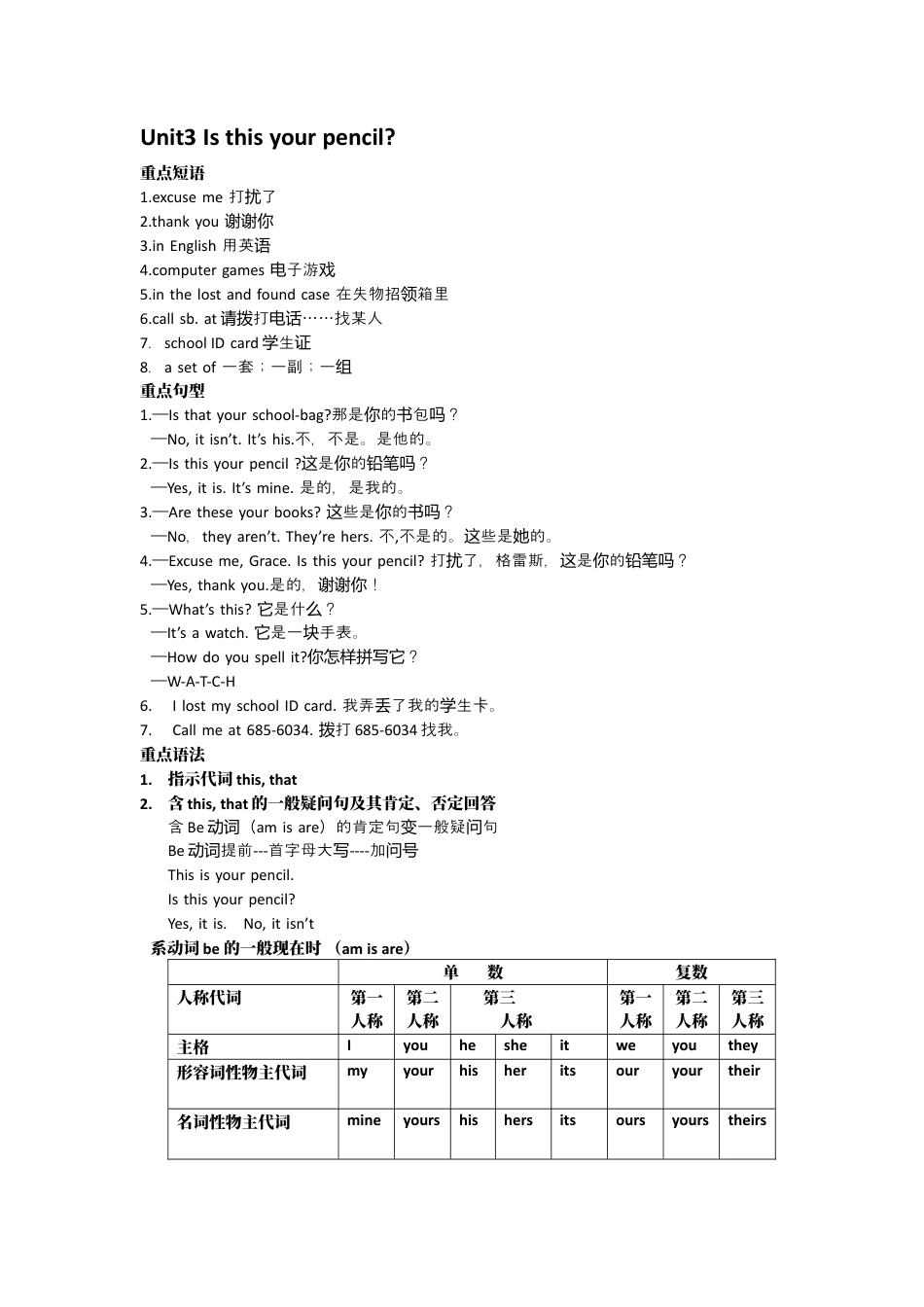 新人教版7年级英语上册知识点总结.docx_第3页