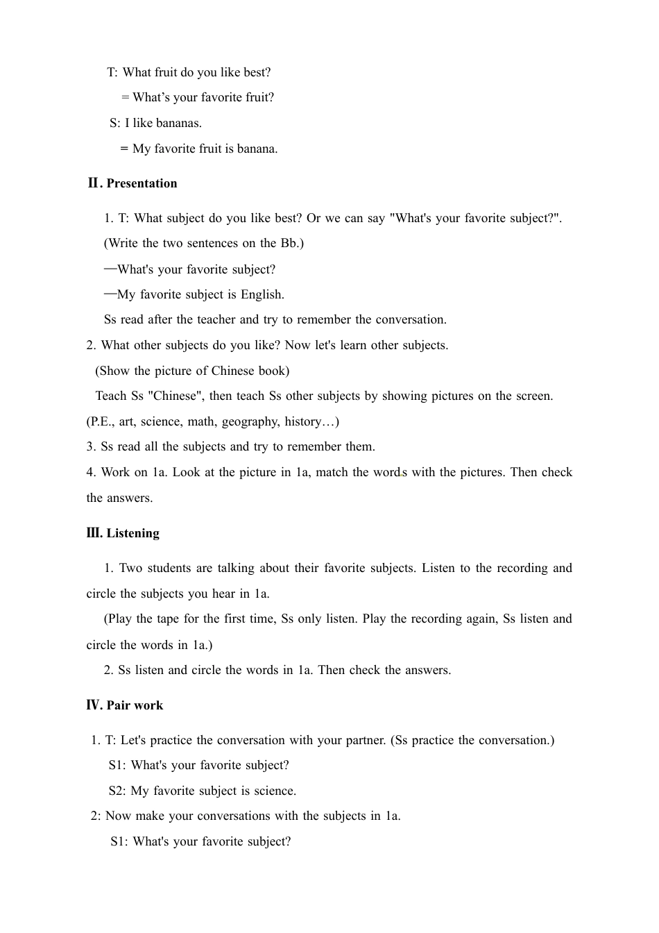 七年级英语上册：Unit 9 My favorite subject is science.教案.docx_第3页