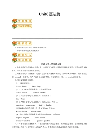 人教版初一（上）英语第12讲：unit 6 语法篇（教师版）.docx