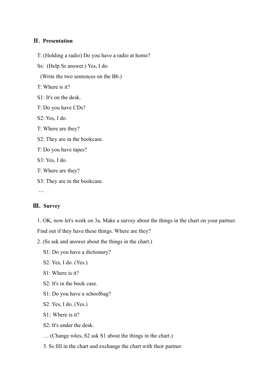人教版七年级上册英语教案：Unit 4 Where is my schoolbag Section B 2.docx_第2页