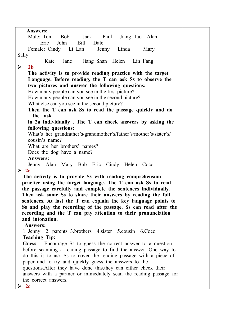 人教七年级上-Unit 2 Section B（2a-2c）教案 .docx_第2页
