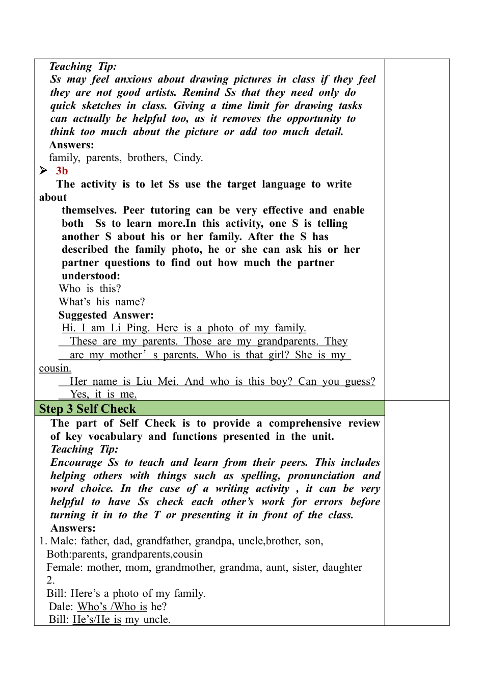 人教七年级上-Unit 2 Section B（3a-Self Check）教案 .docx_第2页