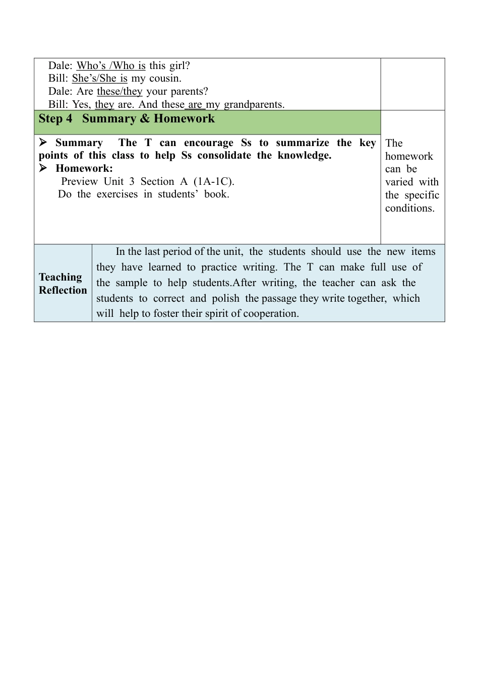 人教七年级上-Unit 2 Section B（3a-Self Check）教案 .docx_第3页