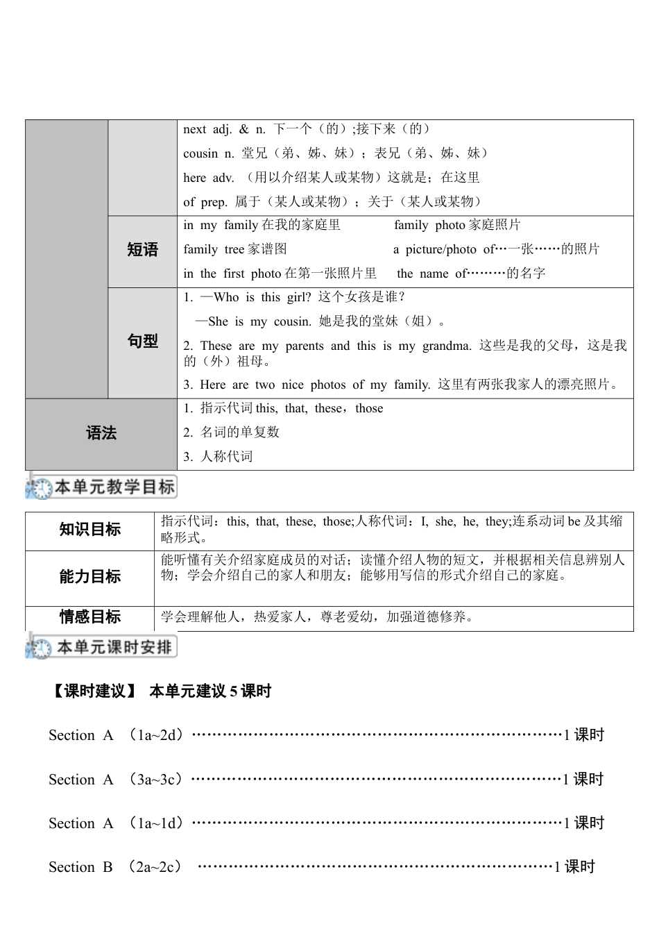 人教七年级上-Unit 2 第1课时-教学计划.docx_第2页