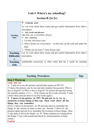 人教七年级上-Unit 4 Section B (2a-2c).docx