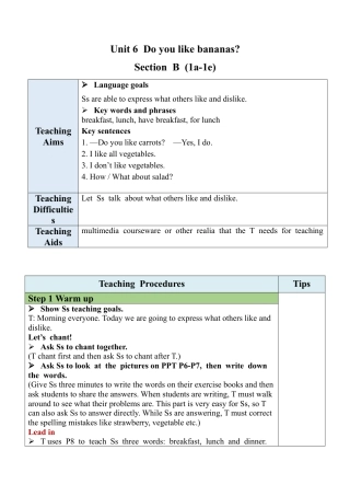 人教七年级上-Unit 6 Section B (1a-1e).docx