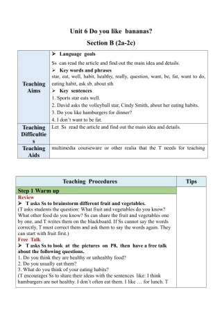 人教七年级上-Unit 6 Section B (2a-2c).docx