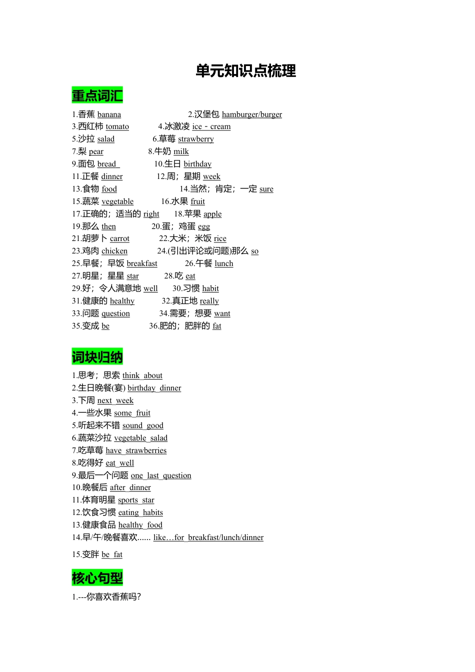 人教七年级上-Unit 6 复习课件老师版.docx_第1页