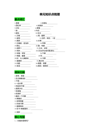 人教七年级上-Unit 6 复习课件学生版.docx