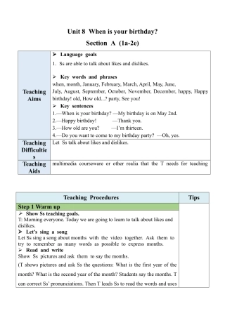 人教七年级上-Unit 8 Section A (1a-2e).docx