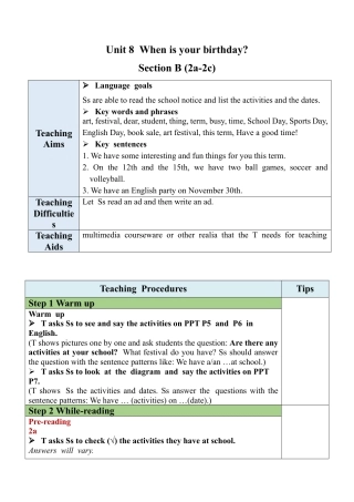 人教七年级上-Unit 8 Section B (2a-2c).docx