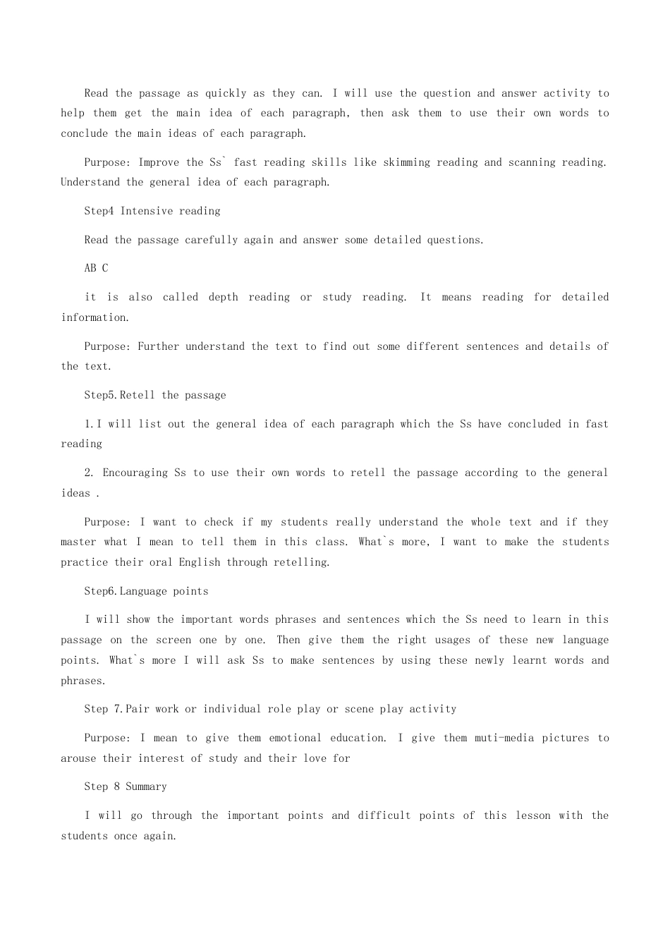 新人教版新目标英语七年级下全册试讲教案.docx_第3页