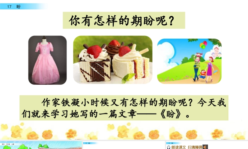 新版部编版语文六年级上册17 盼.pptx