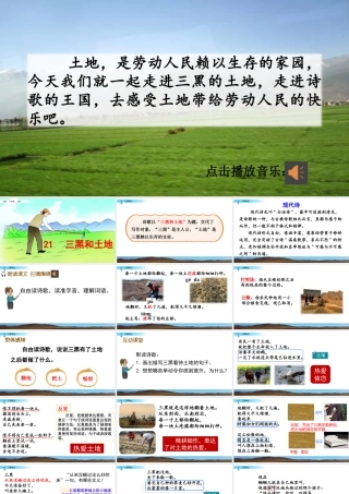 新版部编版语文六年级上册21 三黑和土地.pptx