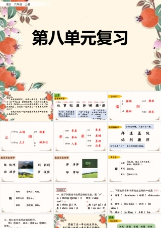 新版部编版语文六年级上册第八单元复习课件.pptx