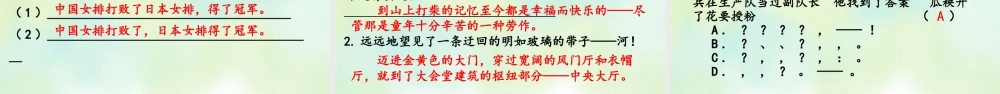 新版部编版语文六年级上册专项4：标点符号复习课件.pptx