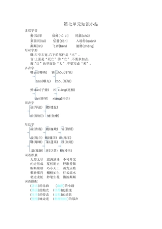 部编版六上-第七单元知识小结.docx