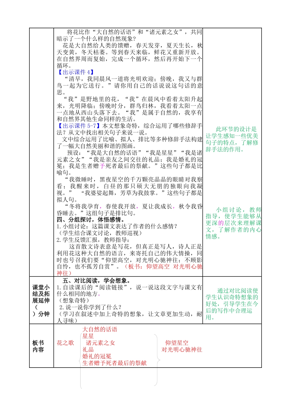 部编版语文六上 4 花之歌 教案.docx_第2页