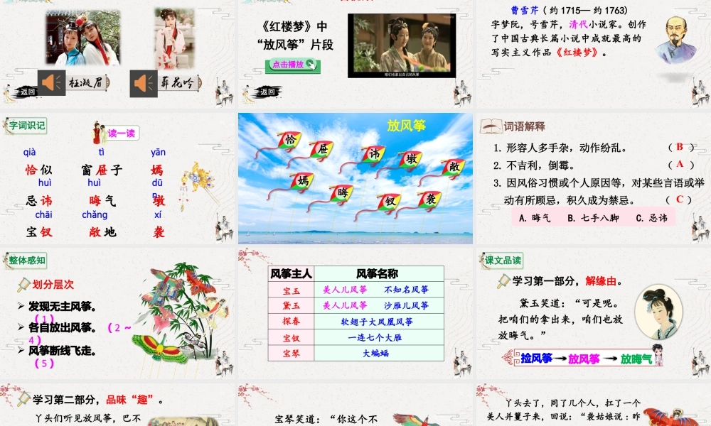 五年级下册课时8 红楼春趣 课件（部编版）.pptx