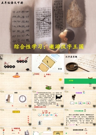 五年级下册课时综合性学习：遨游汉字王国 课件（部编版）.pptx
