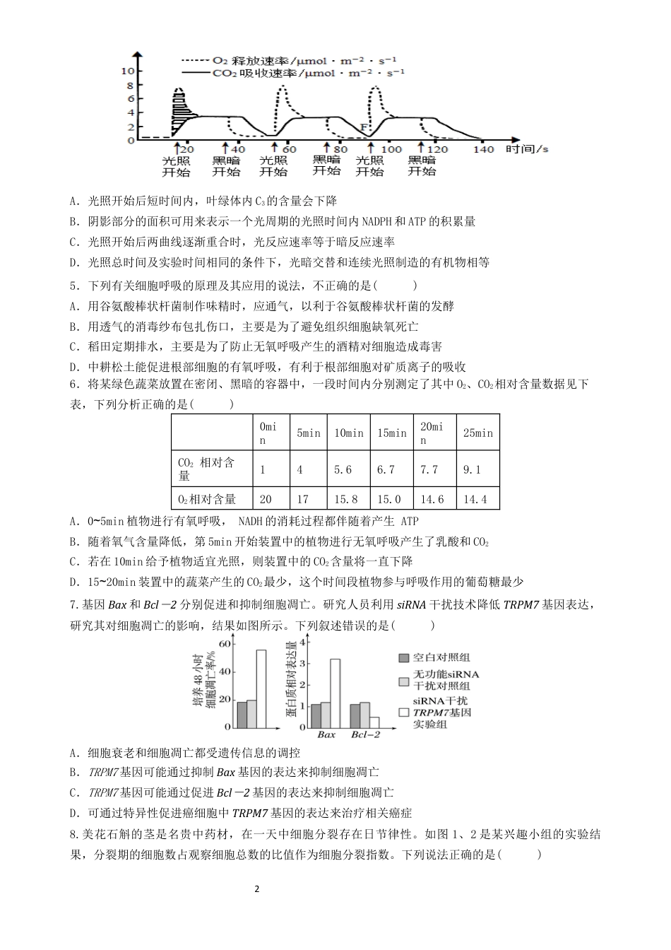 高2024级高一下期中期考试  生物试题.docx_第2页