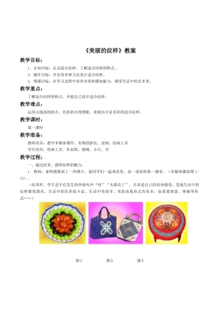 人教版小学美术五年级教案-《美丽的纹样》教案02.doc