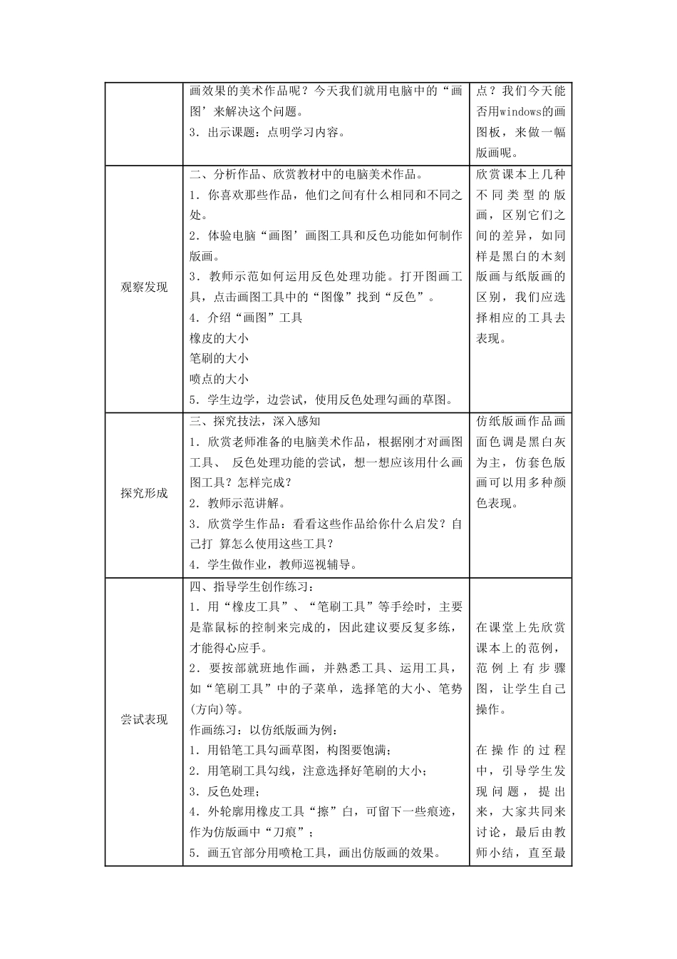 人教版小学美术六年级教案-《电脑美术-版画效果的图画》教案2.doc_第2页