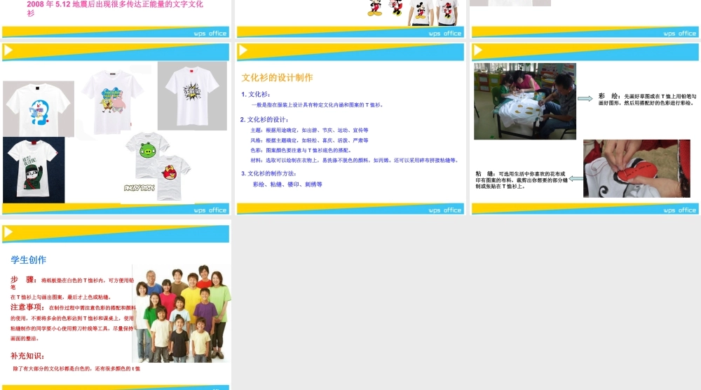 人教版四年级小学美术课件-《设计文化衫》课件1.ppt