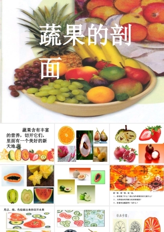 人教版四年级小学美术课件-《蔬果剖面》课件.ppt