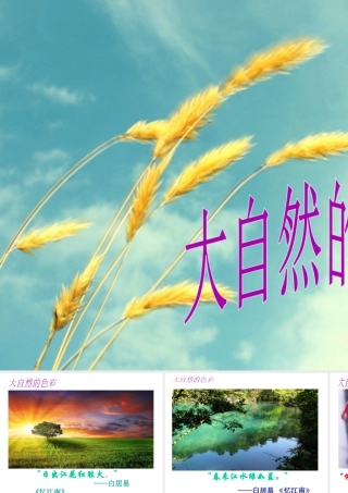 人教版四年级小学美术课件-大自然的色彩.ppt