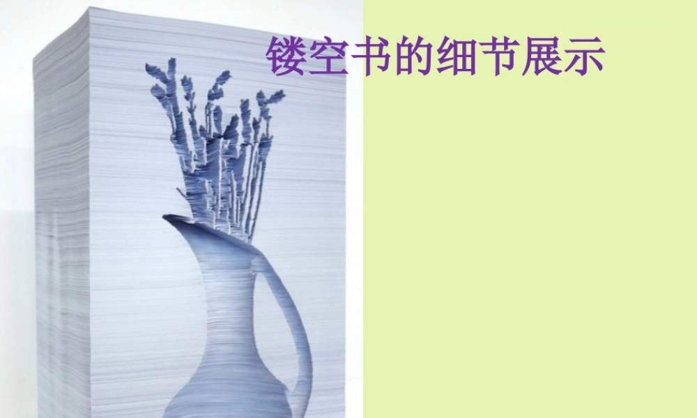 人教版四年级小学美术课件-镂空书的细节展示.ppt