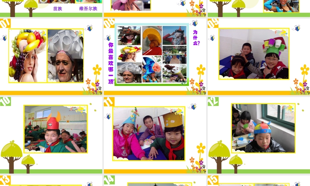 人教版四年级小学美术课件-帽子欣赏.ppt