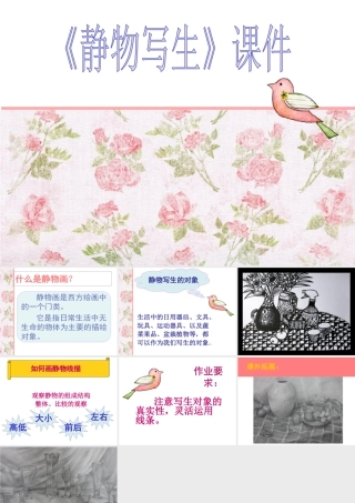 人教版五年级小学美术课件-《静物写生》课件02.ppt