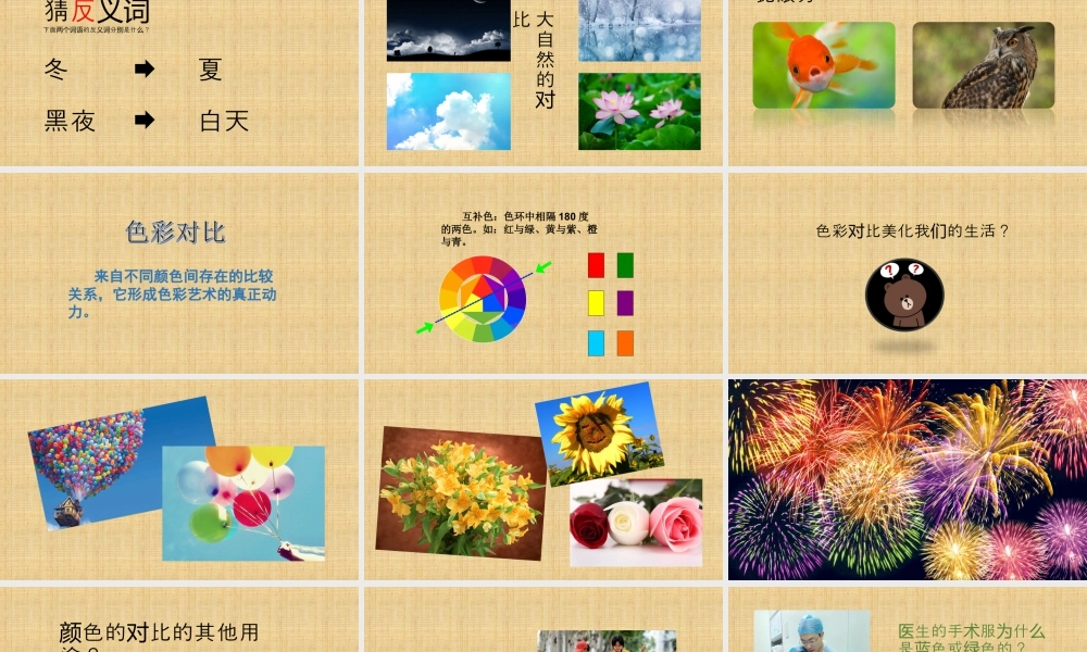 人教版五年级小学美术课件-《色彩的对比》课件02.ppt