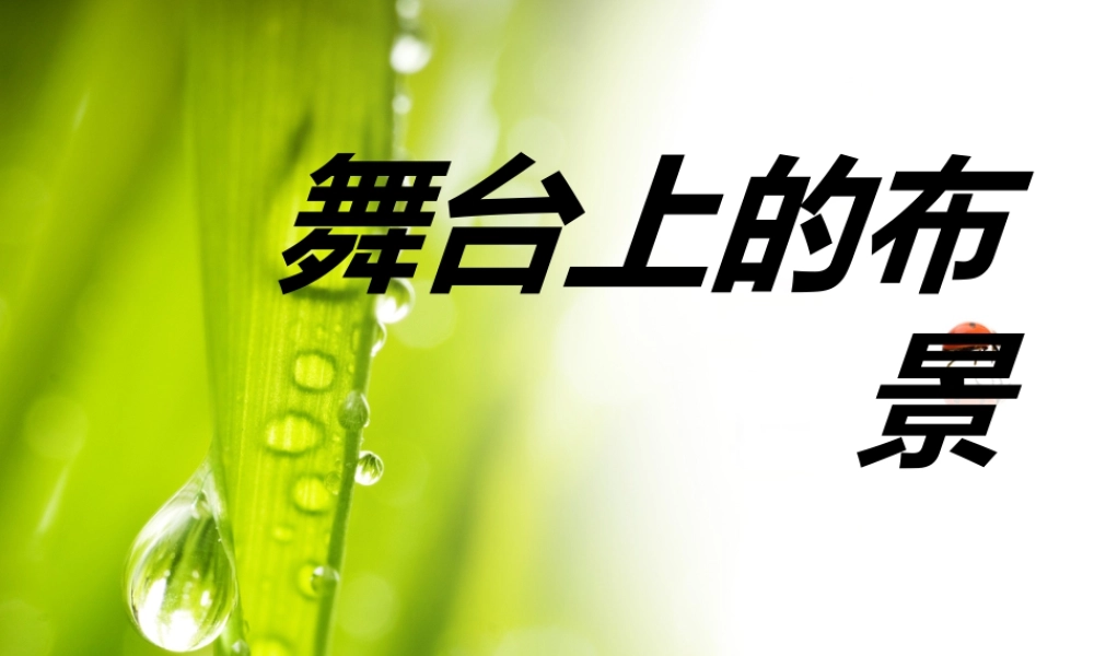 人教版五年级小学美术课件-《舞台上的布景》课件.ppt