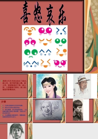 人教版五年级小学美术课件-《喜怒哀乐》课件.ppt