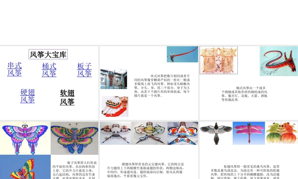 人教版五年级小学美术课件-风筝的种类.ppt