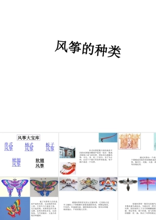 人教版五年级小学美术课件-风筝的种类.ppt