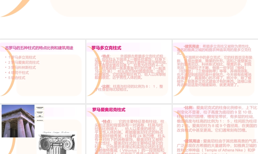人教版五年级小学美术课件-古罗马的五种柱式.ppt